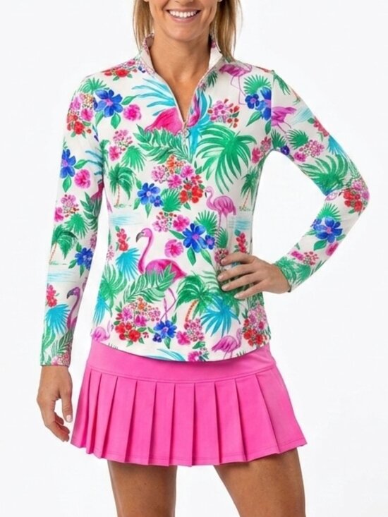 G Lifestyle Clothing Tops - G Lifestyle Quarter-Zip Sun Protection Performance Top